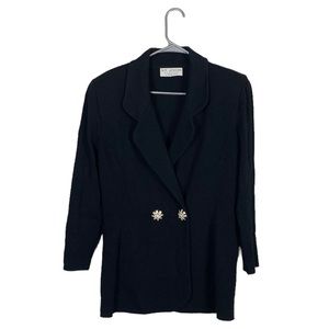 St John Evening by Marie gray Santana knit blazer size 8 jeweled buttons